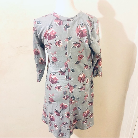 Light blue and floral A-Line Dress - Picture 2 of 4